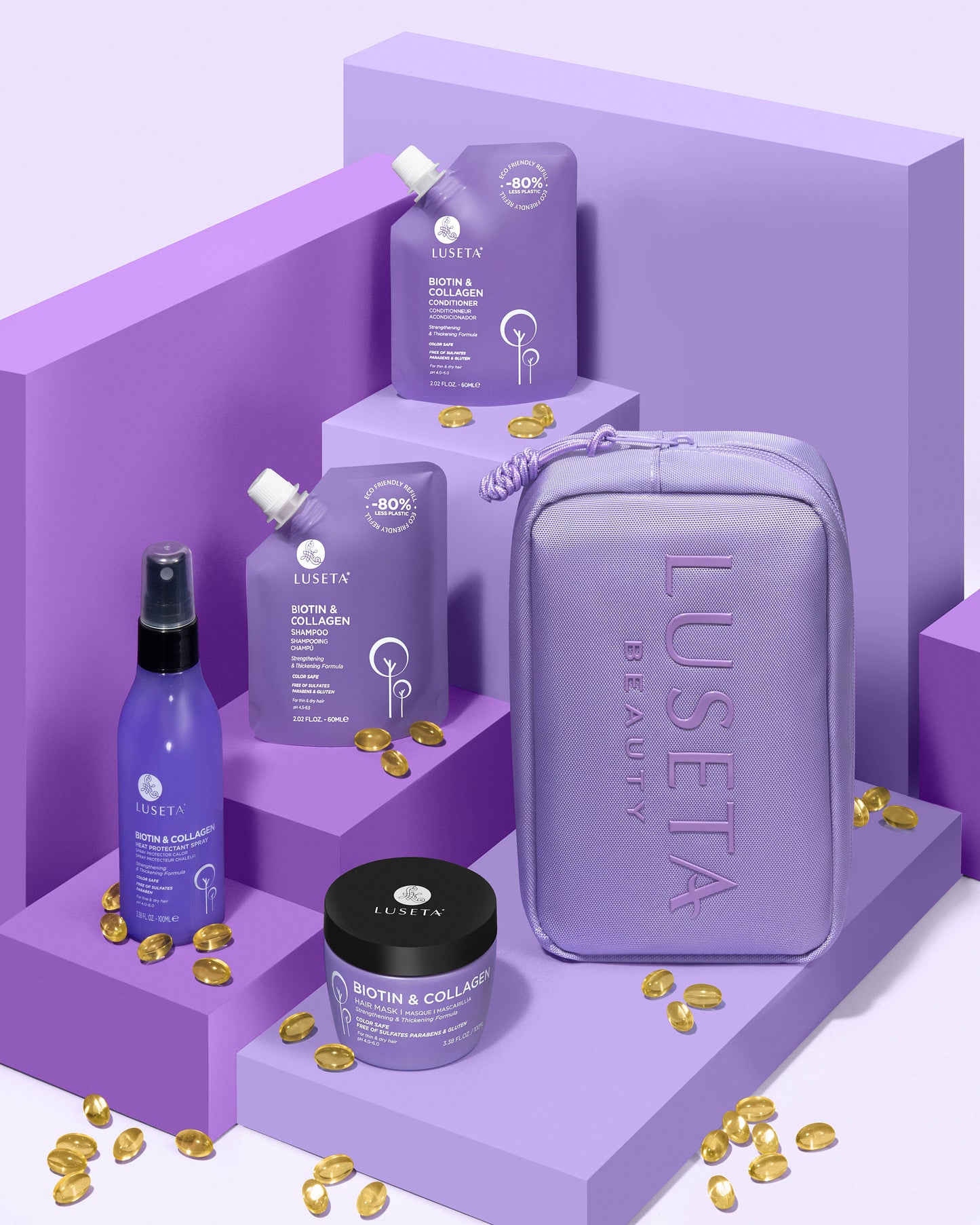 Luseta Beauty - Biotin & Collagen Jet-Set Hair Strengthen Kit