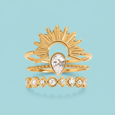 The MiNiT Shop | Sunburst Ring Stack