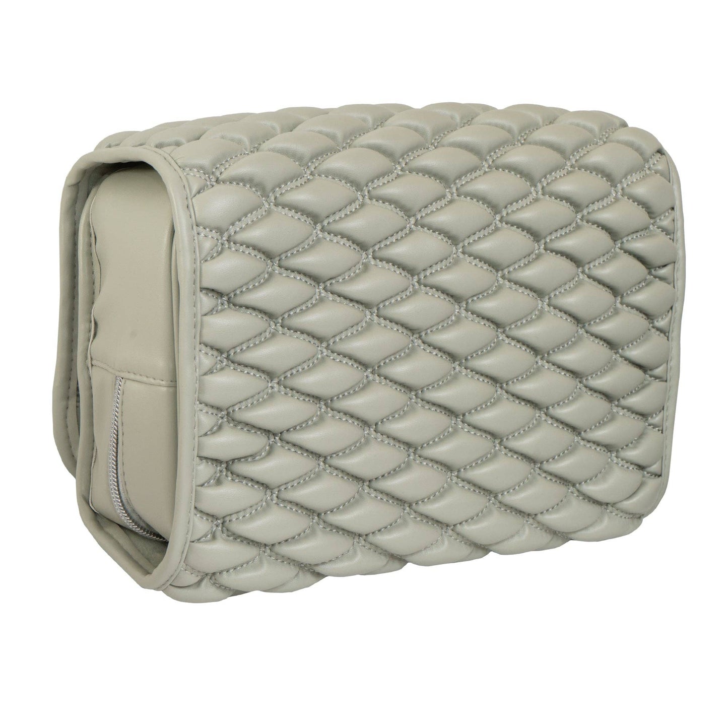 Joan & David The Bubble Quilted Roll Hanging Toiletry Bag: SEAFOAM
