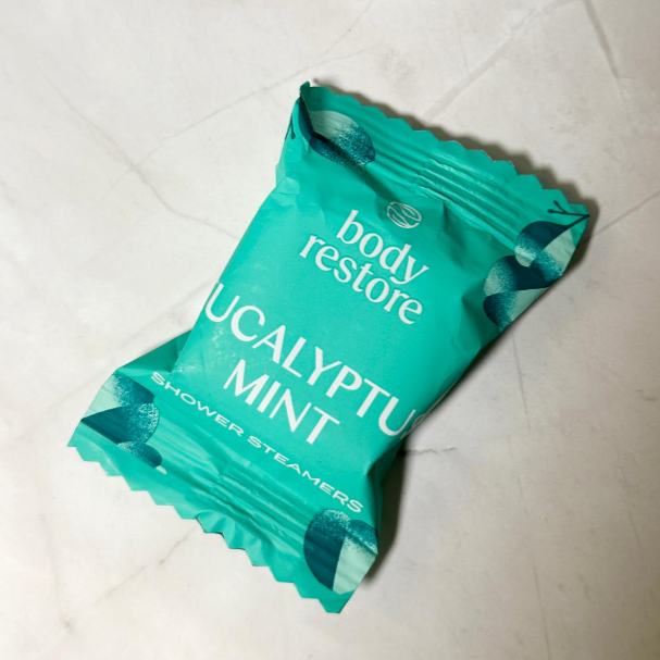 BODY RESTORE Shower Steamer Single Use Bath Bomb Self Care: Eucalyptus Mint