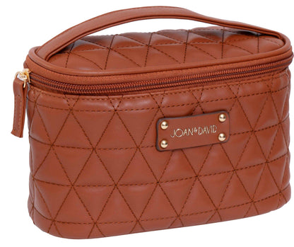 Joan & David The Triangle Quilted 4 Piece Cosmetic Bag Set: BLACK