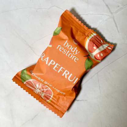 BODY RESTORE Shower Steamer Single Use Bath Bomb Self Care: Grapefruit