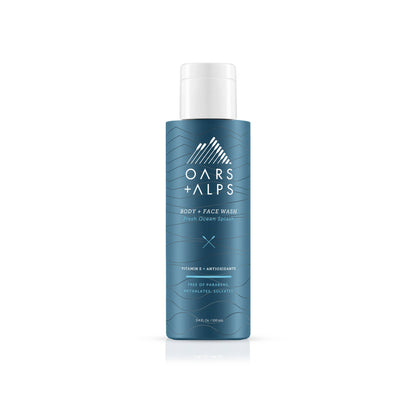 Oars + Alps - Travel Size Men's Body Wash Fresh Ocean, with Vitamin E, TSA
