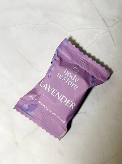 BODY RESTORE Shower Steamer Single Use Bath Bomb Self Care: Eucalyptus Mint