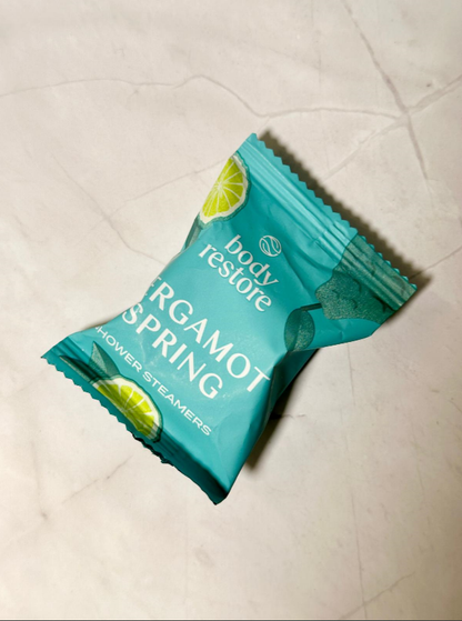 BODY RESTORE Shower Steamer Single Use Bath Bomb Self Care: Fresh Tea Tree