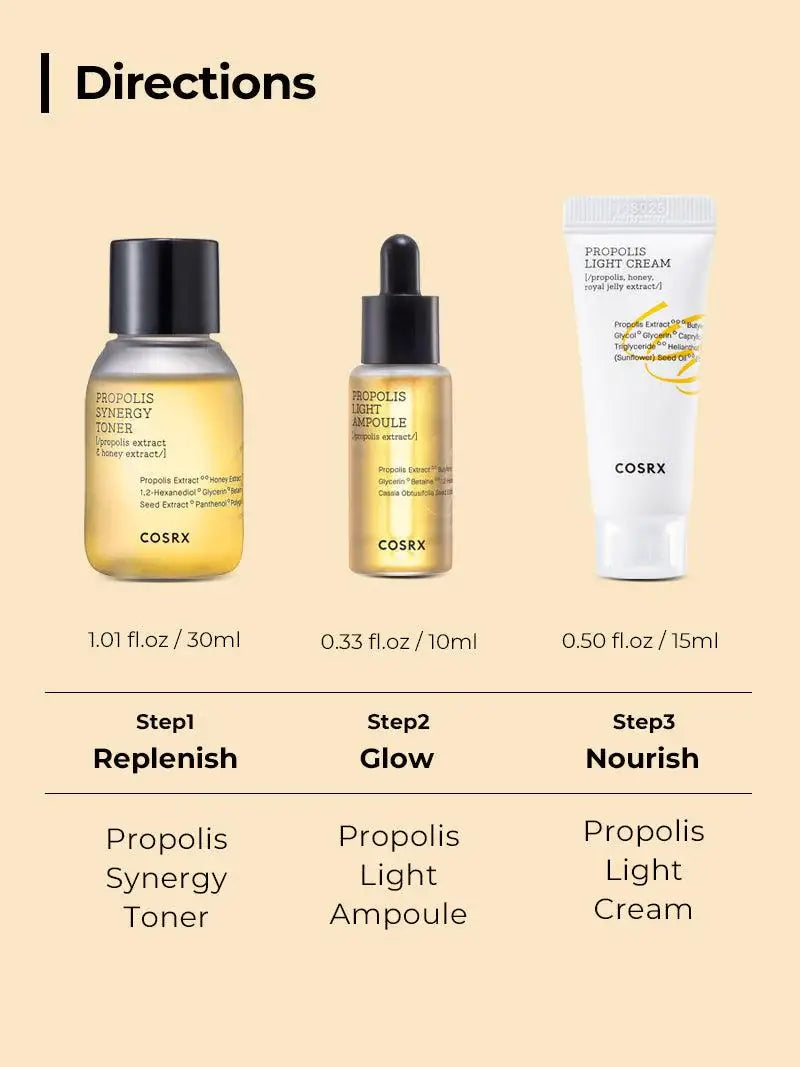 COSRX Honey Glow Propolis 3 Step Kit