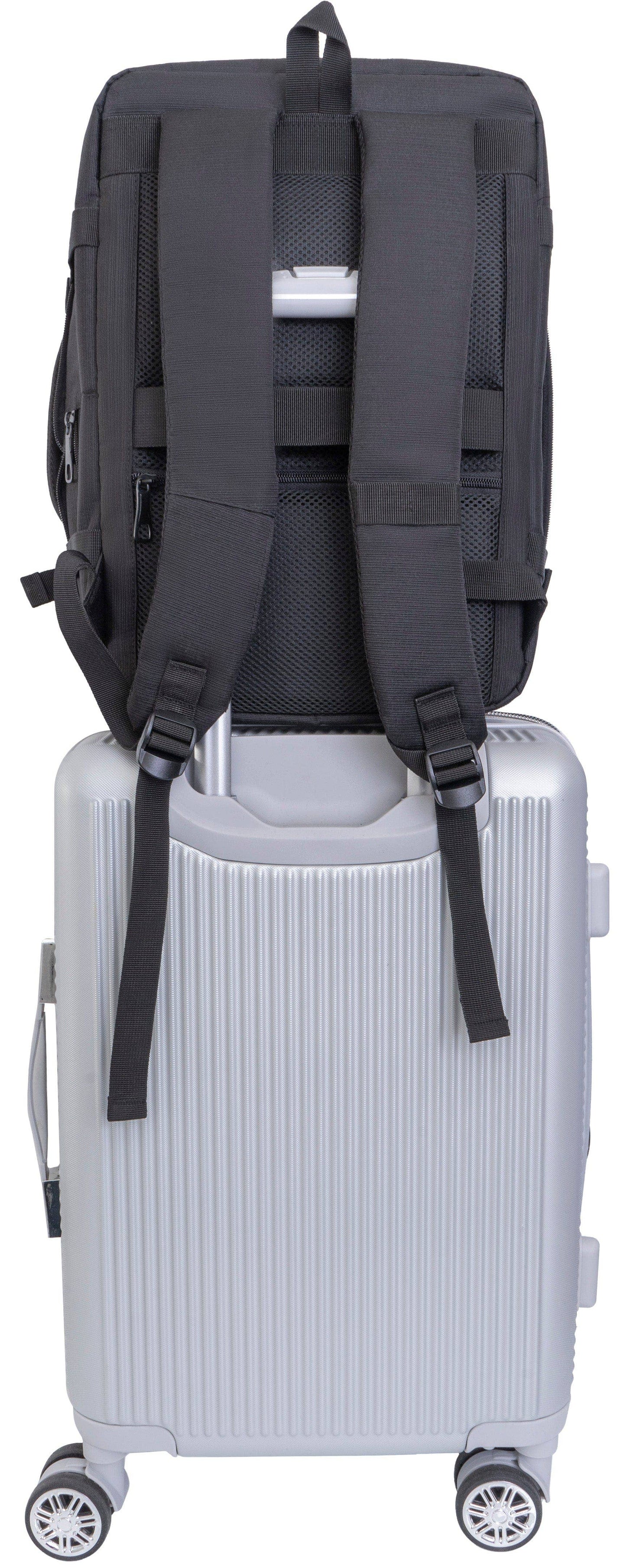 Jack Abrahams | The Mitchell | Men's 18-In Tarpaulin Expandable Travel Backpack with USB Port