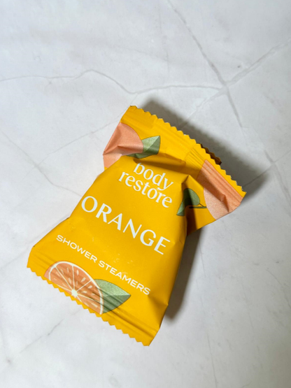 BODY RESTORE Shower Steamer Single Use Bath Bomb Self Care: Citrus Grove