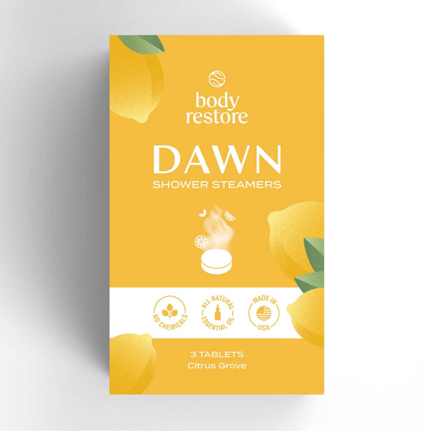 BODY RESTORE Shower Steamer Pack of 3 Set Kit : Bliss - Bergamot Spring