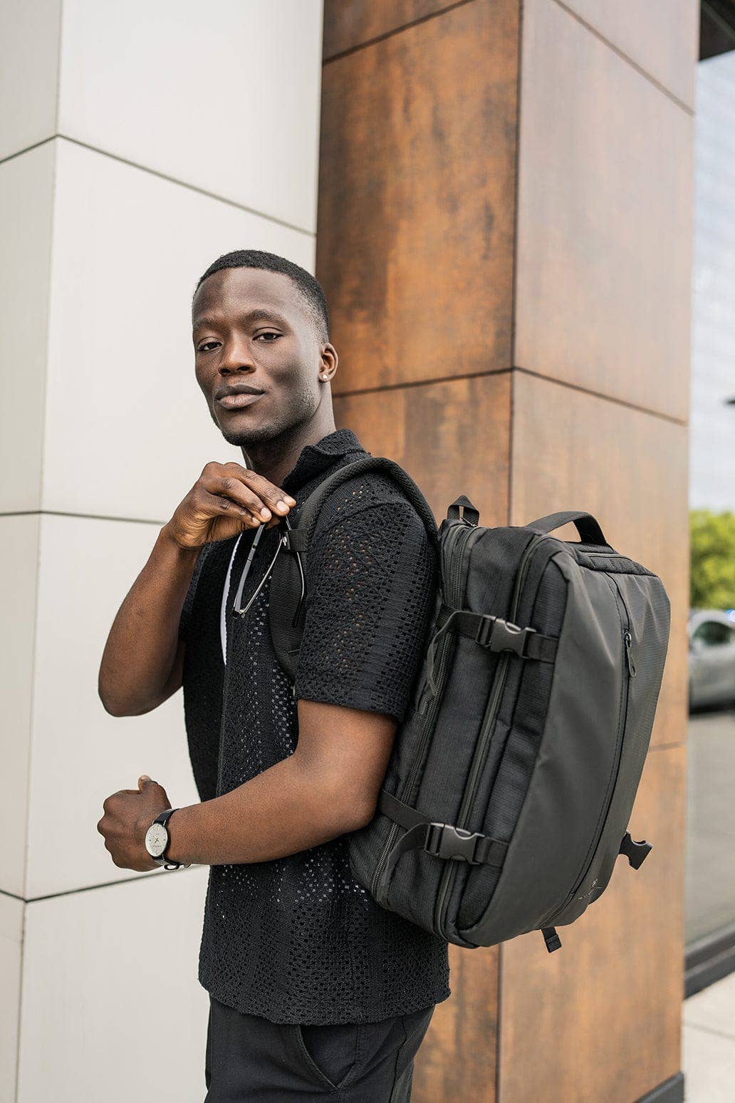 Jack Abrahams | The Mitchell | Men's 18-In Tarpaulin Expandable Travel Backpack with USB Port