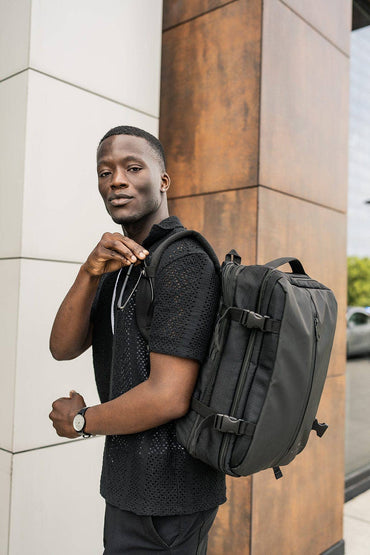 Jack Abrahams | The Mitchell | Men's 18-In Tarpaulin Expandable Travel Backpack with USB Port