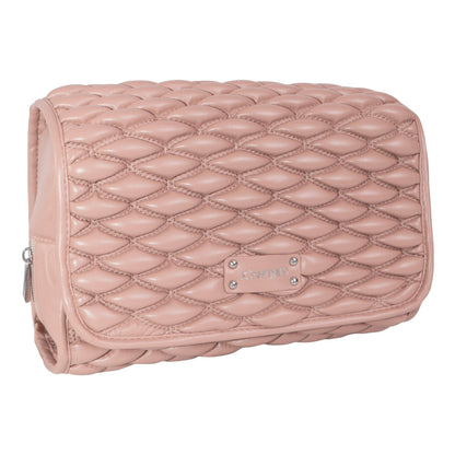 Joan & David The Bubble Quilted Roll Hanging Toiletry Bag: BLUSH