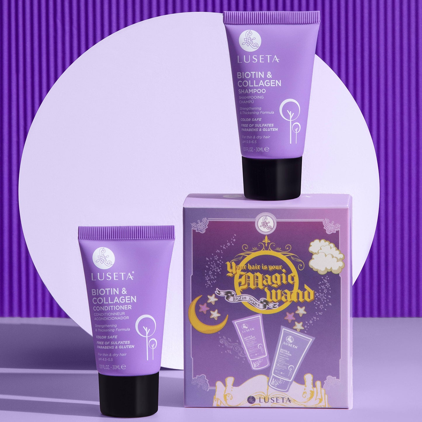 Luseta Beauty - Biotin & Collagen Travel Set - 2 x 1.01oz